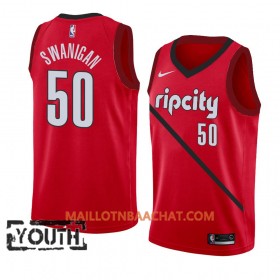 Maillot NBA Portland Trail Blazers Caleb Swanigan 50 2018-19 Nike Rouge Swingman - Enfant